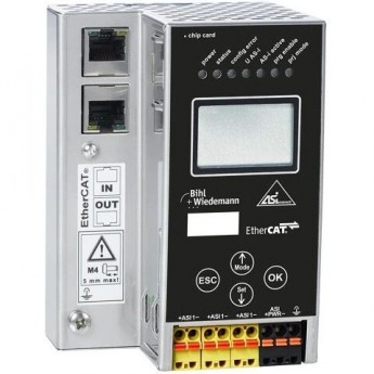 Шлюз ASi-3 EtherCAT BIHL+WIEDEMANN 24 В, 1 Master, корпус из нержавеющей стали 24-VOLT-ASI-3-ETHERCAT-GATEWAY-IN-EDELSTAHL,-1-MASTER