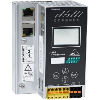 Шлюз ASi-3 PROFINET BIHL+WIEDEMANN 24В, 1 Master, нержавеющая сталь 24-VOLT-ASI-3-PROFINET-GATEWAY-IN-EDELSTAHL,-1-MASTER