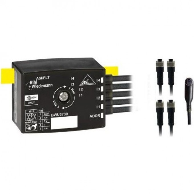 Активный распределитель ASi BIHL+WIEDEMANN 4 цифровых входа IP54 AKTIVER-VERTEILER-ASI,-IP54,-4E