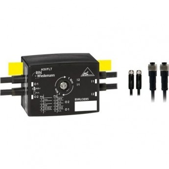 Активный распределитель ASi BIHL+WIEDEMANN с 2 входами и 2 выходами AKTIVER-VERTEILER-ASI,-IP67,-2E/2A