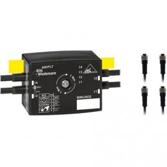 Активный распределитель ASi BIHL+WIEDEMANN IP67 с 4 цифровыми входами AKTIVER-VERTEILER-ASI,-IP67,-4E