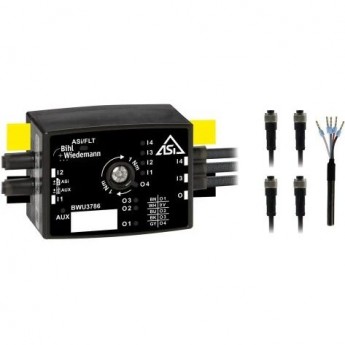 Активный распределитель ASi BIHL+WIEDEMANN IP67 4 входа/4 выхода AKTIVER-VERTEILER-ASI,-IP67,-4E/4A