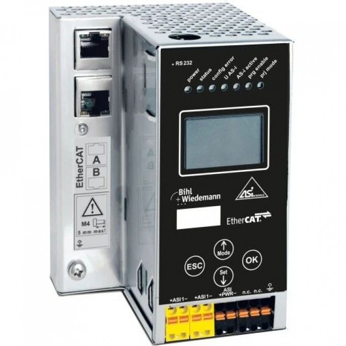 Шлюз ASi-3 EtherCAT BIHL+WIEDEMANN в корпусе из нержавеющей стали, 1 Master ASI-3-ETHERCAT-GATEWAY-IN-EDELSTAHL,-1-MASTER