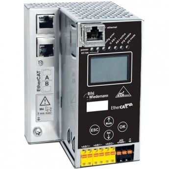 Шлюз EtherCAT ASi-3 BIHL+WIEDEMANN из нержавеющей стали с 2 ASi-3 Master ASI-3-ETHERCAT-GATEWAY-IN-EDELSTAHL,-2-ASI-3-MASTER
