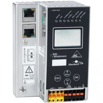 Шлюз ASi-3 EtherNet/IP+ModbusTCP BIHL+WIEDEMANN 1 Master в корпусе из нержавеющей стали ASI-3-ETHERNET/IP+MODBUSTCP-GATEWAY-IN-EDELSTAHL,-1-MASTER