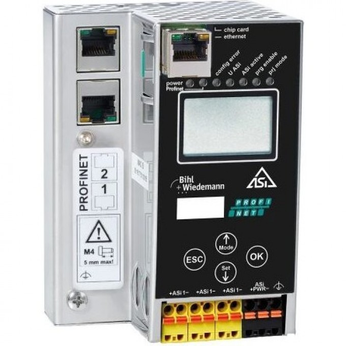 ASi-3 PROFINET-Gateway BIHL+WIEDEMANN в корпусе из нержавеющей стали с 1 ASi-3 Master ASI-3-PROFINET-GATEWAY-IN-EDELSTAHL,-1-ASI-3-MASTER
