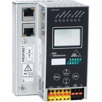 Шлюз ASi-3 PROFINET BIHL+WIEDEMANN в корпусе из нержавеющей стали, 2 мастера ASI-3-PROFINET-GATEWAY-IN-EDELSTAHL,-2-MASTER