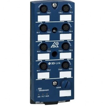 Модуль ASi-5 BIHL+WIEDEMANN с 8 портами IO-Link Master Class A IP67 M12 ASI-5-MODUL-MIT-INTEGRIERTEM-IO-LINK-MASTER-MIT-8-PORTS,-IP67,-M12,-8-IO-LINK-PORTS-CLASS-A