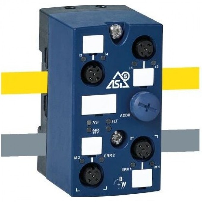 Модуль ASi-5 для мотор-роликов BIHL+WIEDEMANN 48 В, 2 привода/4 входа ASI-5-MOTORMODUL,-IP67,-M12-F?R-48-V-MOTORROLLEN,-2M/4E