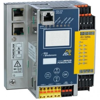 Шлюз ASi-5/ASi-3 openSAFETY через POWERLINK с интегрированным монитором безопасности Bihl+Wiedemann, 2 ASi-5/ASi-3 Master ASI-5/ASI-3-OPENSAFETY-?BER-POWERLINK-GATEWAY-MIT-INTEGRIERTEM-SICHERHEITSMONITOR,-2-ASI-5/ASI-3-MASTER