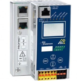 Шлюз ASi-5/ASi-3 PROFINET BIHL+WIEDEMANN в корпусе из нержавеющей стали с 1 ASi-5/ASi-3 Master ASI-5/ASI-3-PROFINET-GATEWAY-IN-EDELSTAHL,-1-ASI-5/ASI-3-MASTER