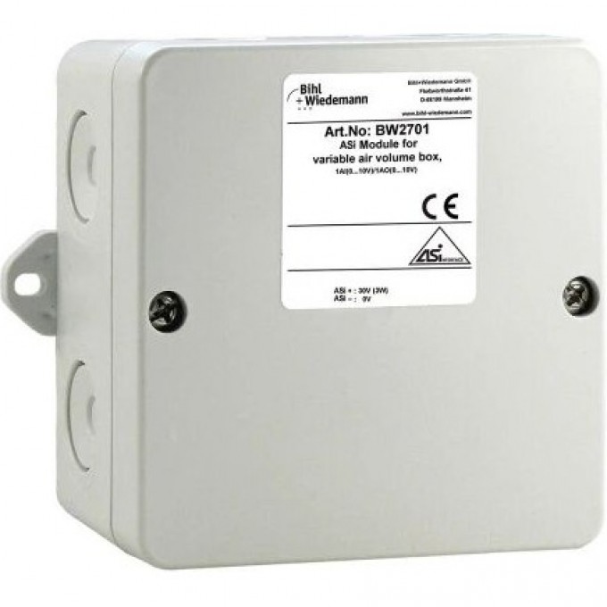 Аналоговый модуль ASi для управления объемными расходомерами Bihl+Wiedemann ASI-MODUL-ZUR-STEUERUNG-VON-VOLUMENSTROMREGLERN
