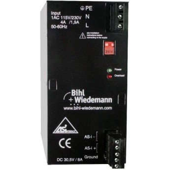 Блок питания ASi BIHL+WIEDEMANN 8 А с Push-in клеммами ASI-NETZTEIL,-8-A
