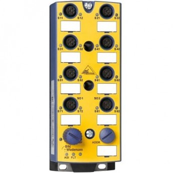 Модуль ввода-вывода ASi Safety BIHL+WIEDEMANN IP67 M12SE/2SA/16E/16A ASI-SAFETY-E/A-MODUL,-IP67,-M12,-6-8SE/2SA/16E/16A