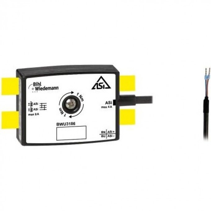 Пассивный распределитель ASi BIHL+WIEDEMANN для 1 круглого кабеля/соединительных жил, глубина 19 мм F,-IP67 PASSIVVERTEILER-ASI-AUF-1-X-RUNDKABEL/ANSCHLUSSLITZEN,-19-MM-TIE