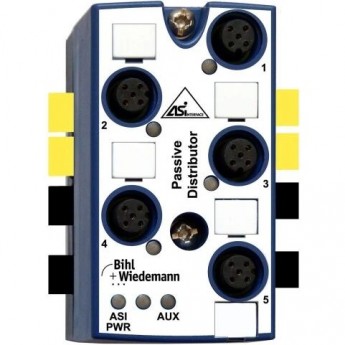 Пассивный распределитель ASi/AUX BIHL+WIEDEMANN с 5 x M12-розетками, 5-контактный, 42 мм глубиной PASSIVVERTEILER-ASI/AUX-AUF-5-X-M12-BUCHSEN,-5-POLIG,-42-MM-TIEF,-IP67