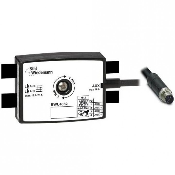 Пассивный распределитель BIHL+WIEDEMANN AUX 16A/20A на 1 x M12 Power-кабельный штекер, прямой, L-кодированный, 4-полюсный, 25 мм глубокий RADE,-L-KODIERT,-4-POLIG,-25-MM-TIEF,-IP67 PASSIVVERTEILER-AUX,-16A/20A,-AUF-1-X-M12-POWER-KABELSTECKER,-GE